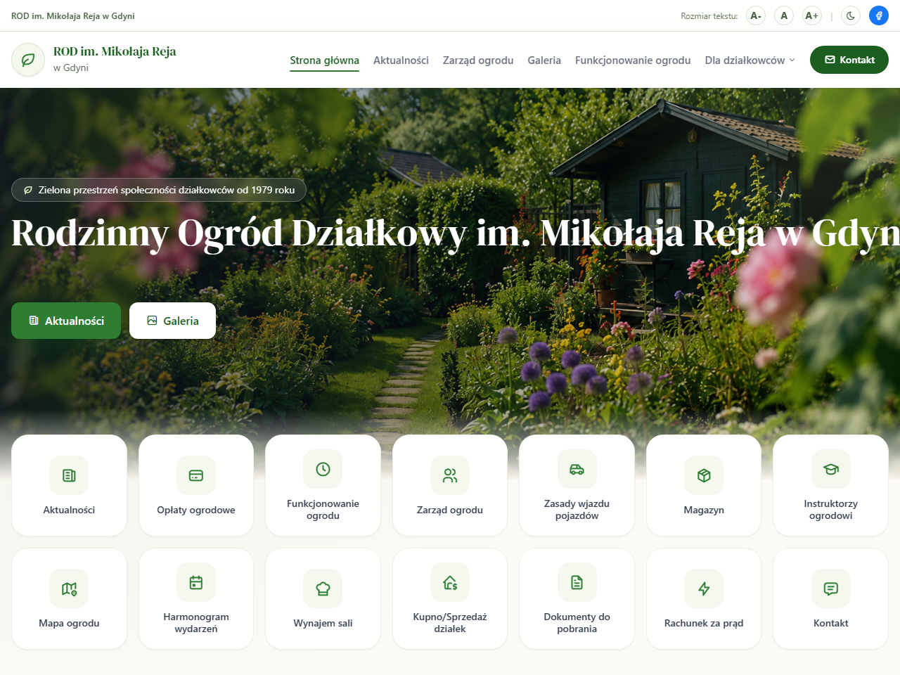 Podgląd strony ROD im. Mikołaja Reja w Gdyni